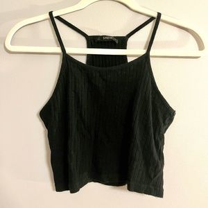Black SHEIN Cropped Tank Top